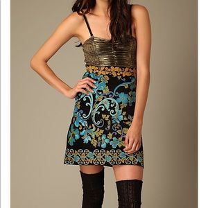 Free People Black Velvet Lost in Paradise Dress